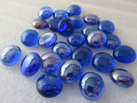 Cobalt Blue Flat Glass Pebbles