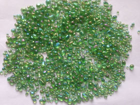 Reflective Green Aquarium Glass Beads