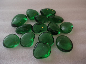 Aquarium Bottle Green Glass Pebbles