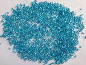 Reflective Aqua Blue Glass Beads