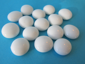 Aquarium White Glass Flat Beads
