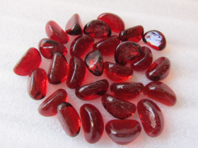 Aquarium Red Glass Beans