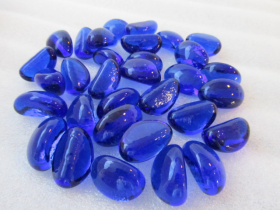 Aquarium Cobalt Blue Glass Beans