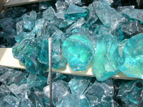 Blue Aquarium Glass Rocks