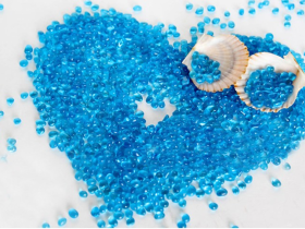 Sea Blue Aquarium Glass Beads