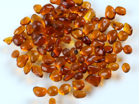 Amber Aquarium Glass Beads