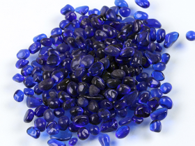 Cobalt Blue Clear Glass Stones