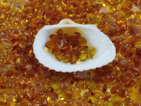 Golden Aquarium Glass Beads