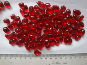 Red Aquarium Glass Beads